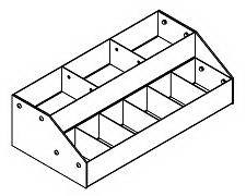 AMKO Displays CTP1133 Accessory Bins  16(L) X 11 ...