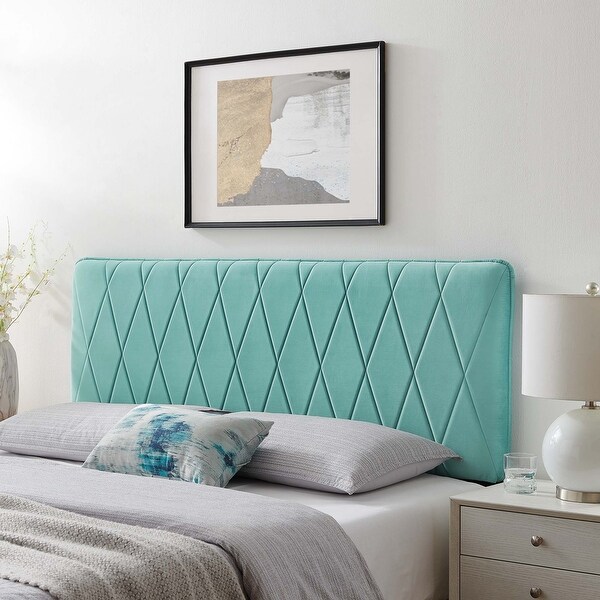 Leila Performance Velvet Twin Headboard - - 34350911