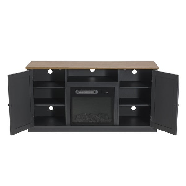 54 in. TV Stand Console for TVs up to 60 in. with Electric Fireplace - 54