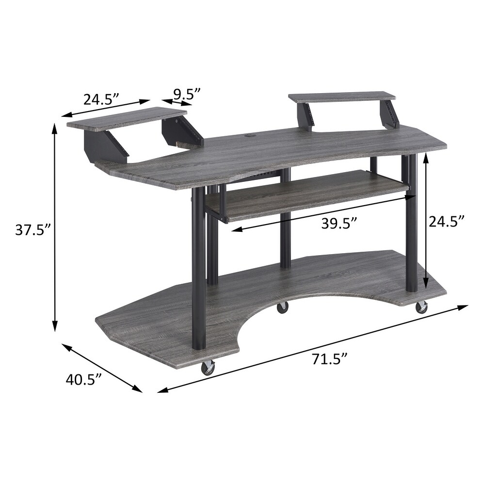 Detroit Music Recording Studio Desk with Keyboard Tray