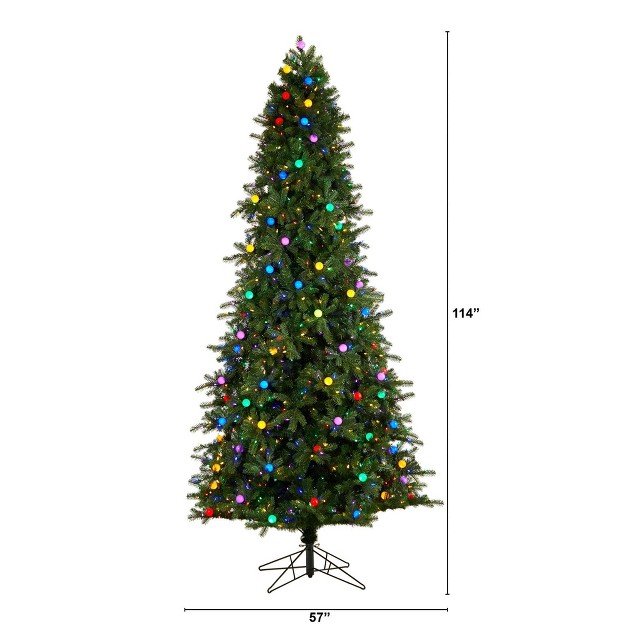 Nearly Natural 9.5-ft Montana Mountain Fir Artificial Christmas Tree