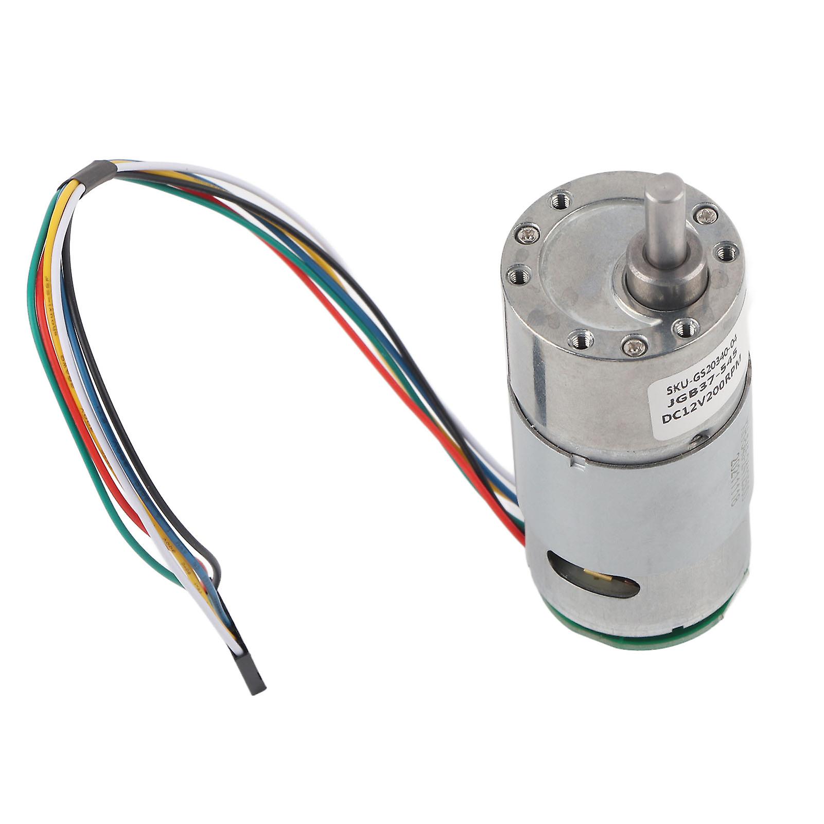 Large Torsion Gear Motor With Encoder 12/24v Power Speed Reduction Motor(12v 200 Rpm)