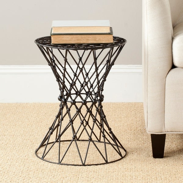 SAFAVIEH Steelworks Wire Black Matte Iron Stool