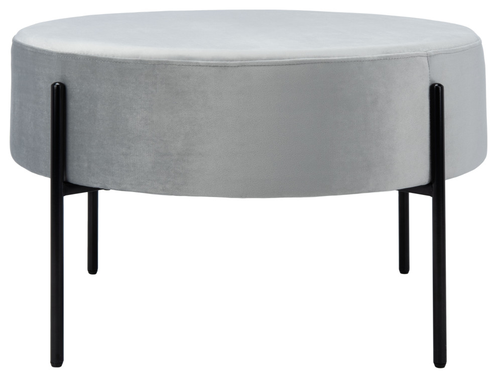 Lisbon Round Cocktail Ottoman Safavieh   Scandinavian   Footstools And Ottomans   by Safavieh  Houzz