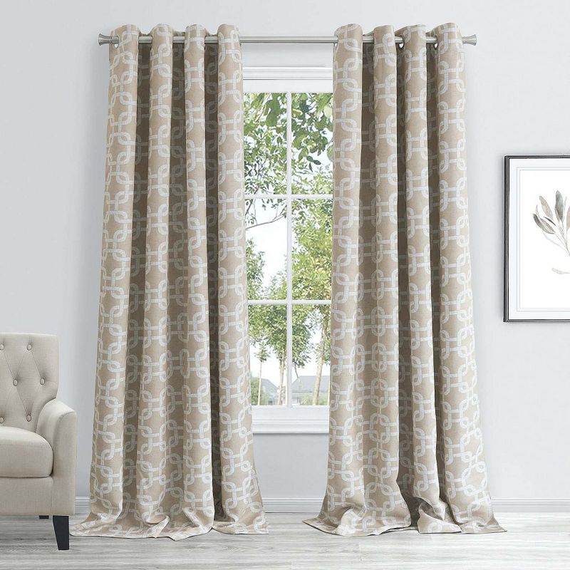 Dainty Home Interlock 100% Blackout Thermal Insulated Grommet Single Curtain Panel