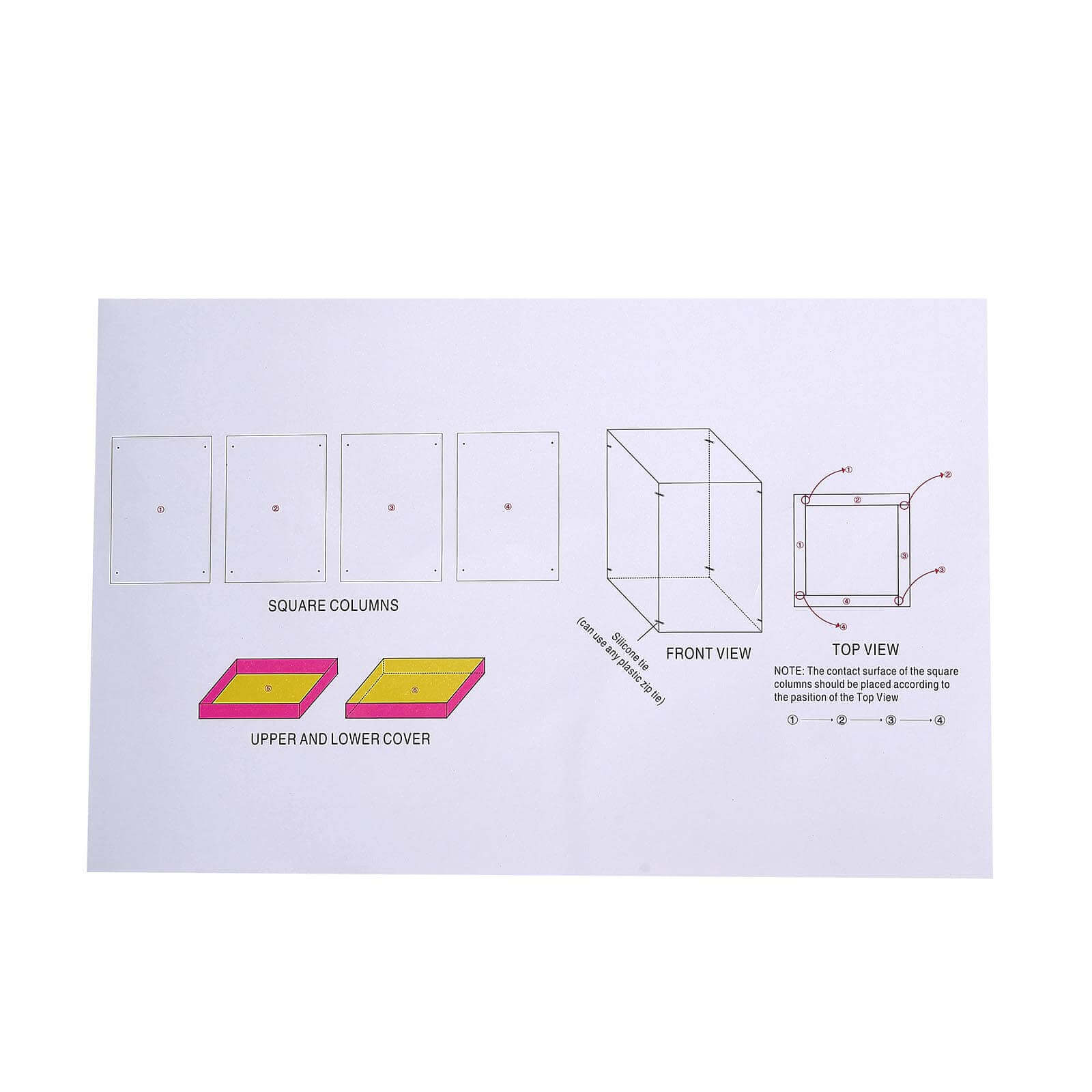 Floor Standing Clear Acrylic Pedestal Riser, Transparent Display Box with Interchangeable Lid and Base 40