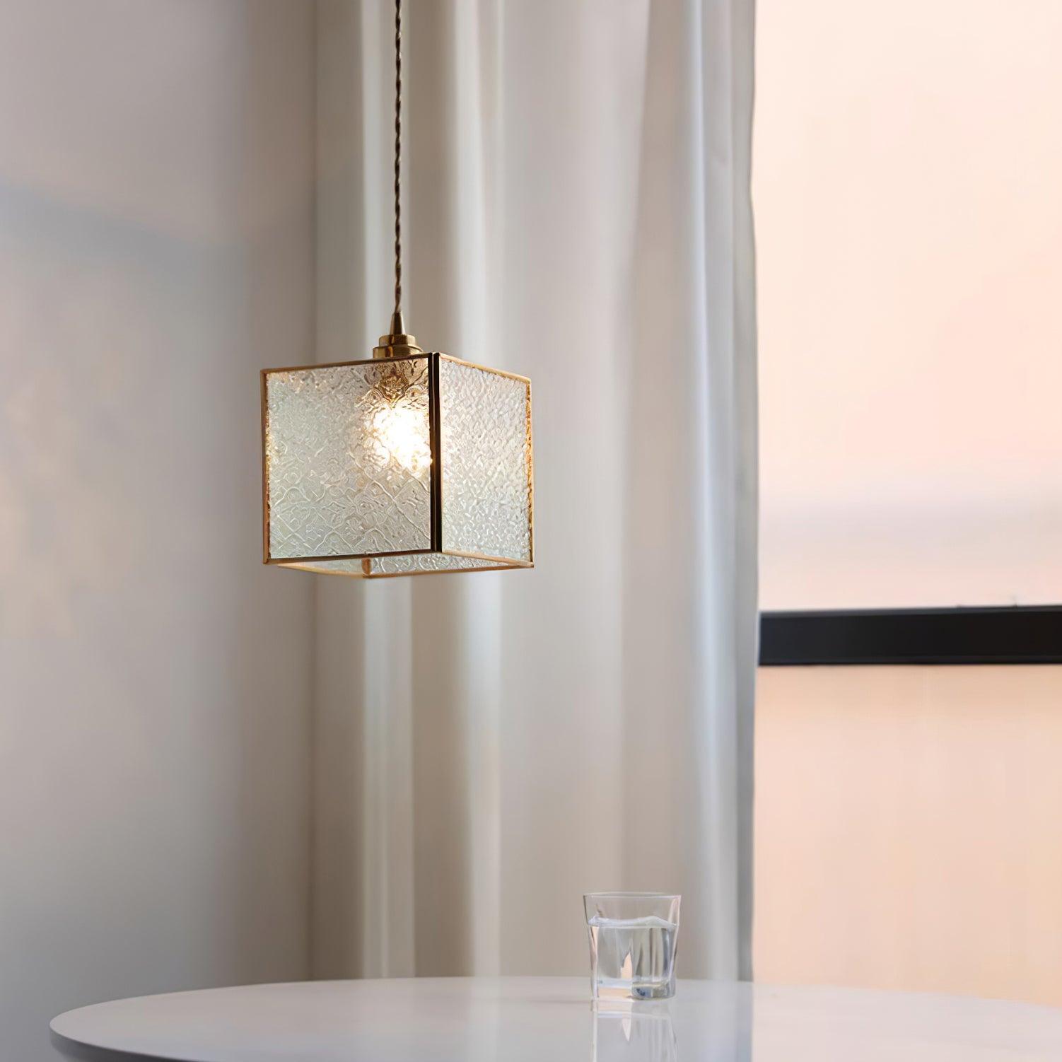 Patterned Glass Pendant Lamp