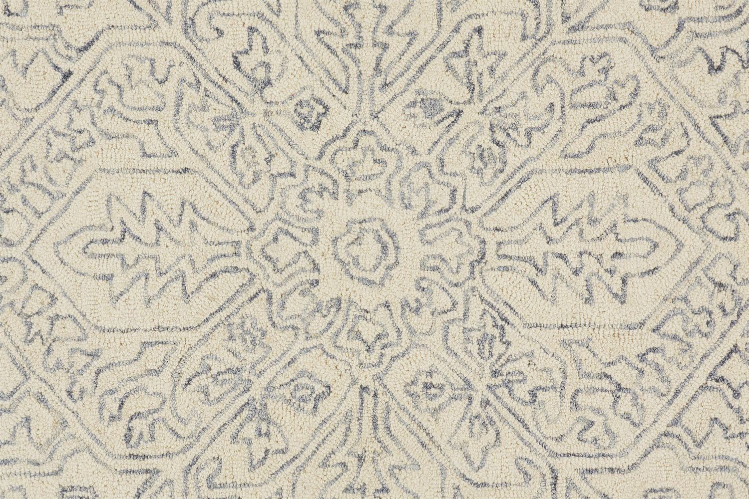 Natal Hand Tufted Ivory and Blue Rug by BD Fine