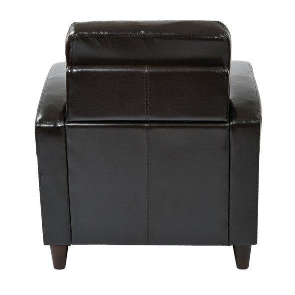 Copper Grove Mandevilla Club Chair in Environmentally Friendly Eco Leather/ Solid Wood Legs