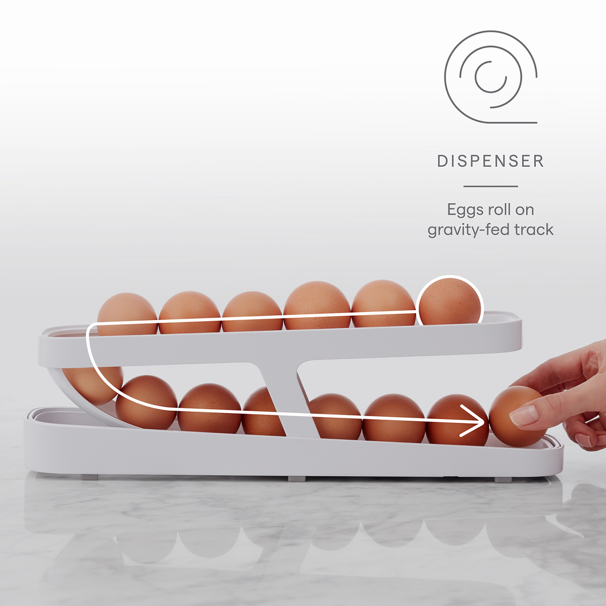 YouCopia RollDown Refrigerator Egg Dispenser