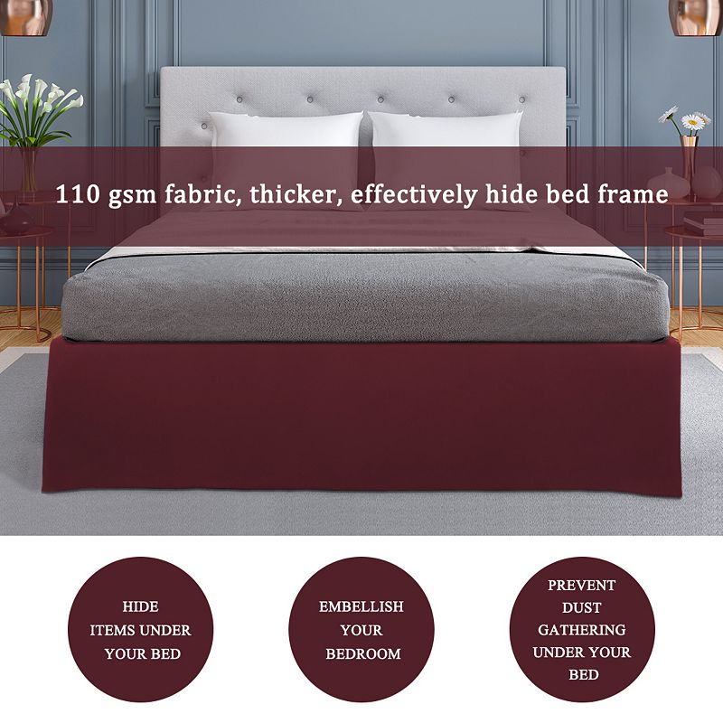 Pleated Bed Skirt Classic Tailored Styling Ruffled 16 Drop Full(54x75)