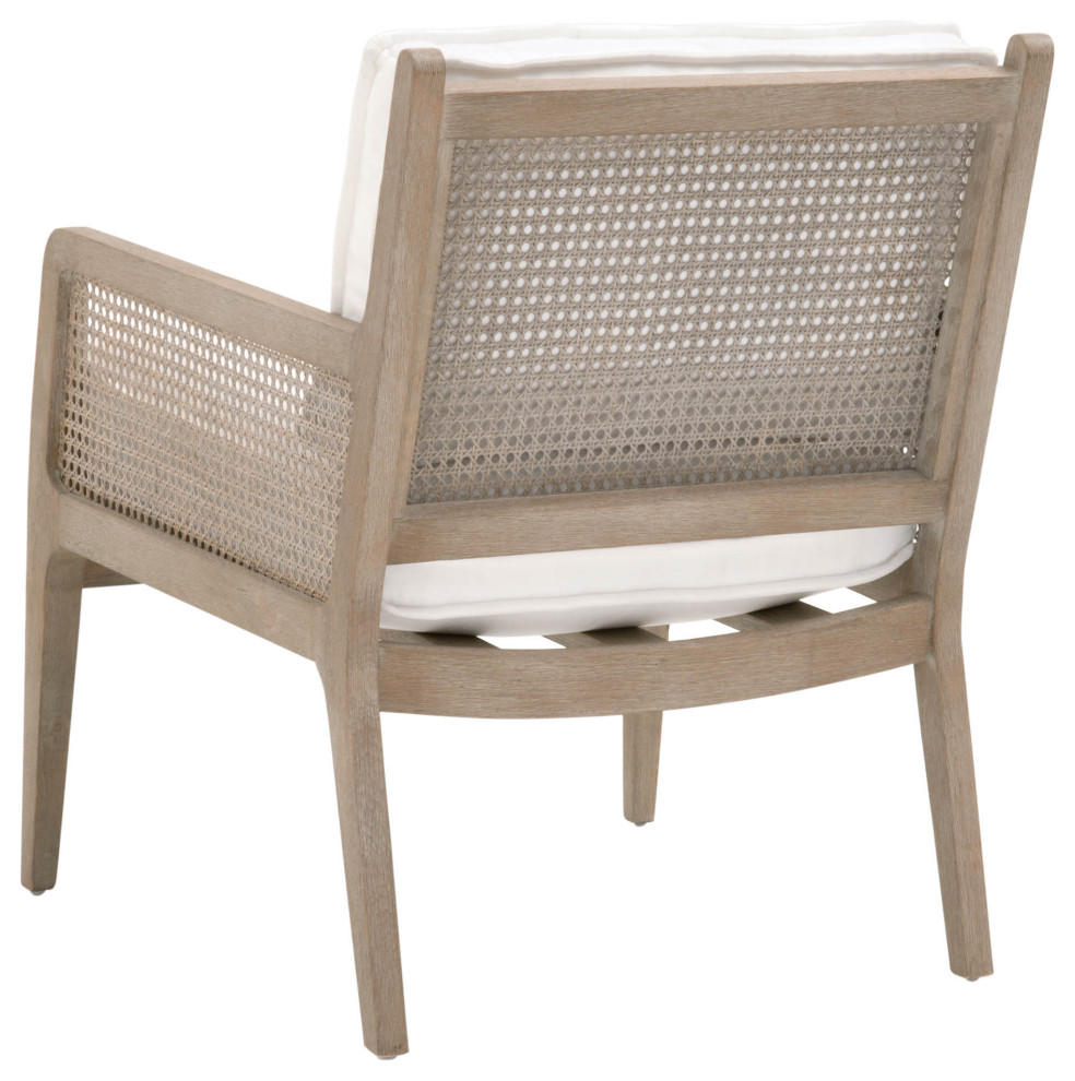 Leone Club Chair LiveSmart Peyton Pearl  Natural Gray Oak  Cane   Beach Style   Armchairs And Accent Chairs   by Sideboards and Things  Houzz