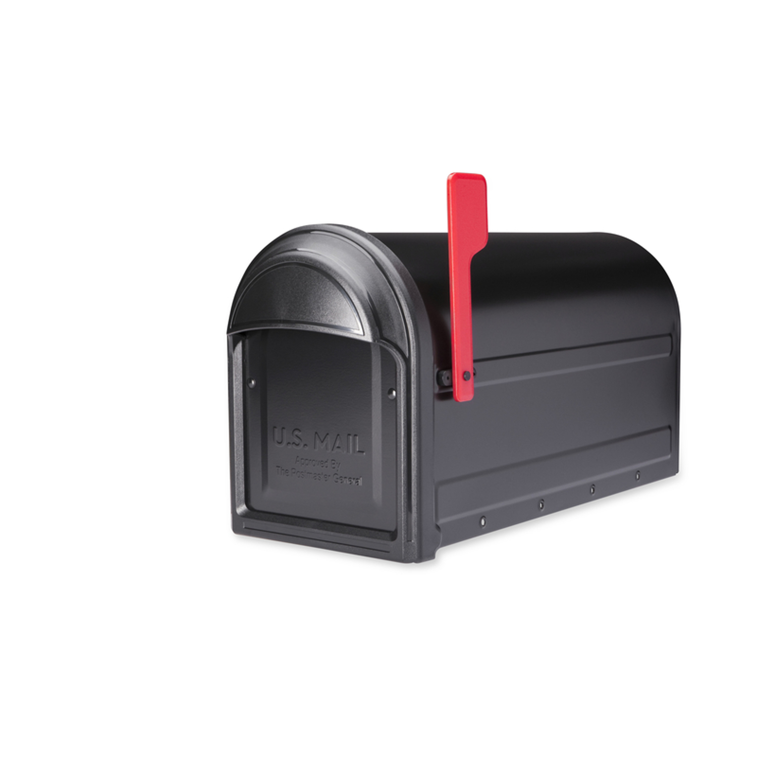 Architectural Mailboxes Barrington Classic Galvanized Steel Post Mount Black Mailbox