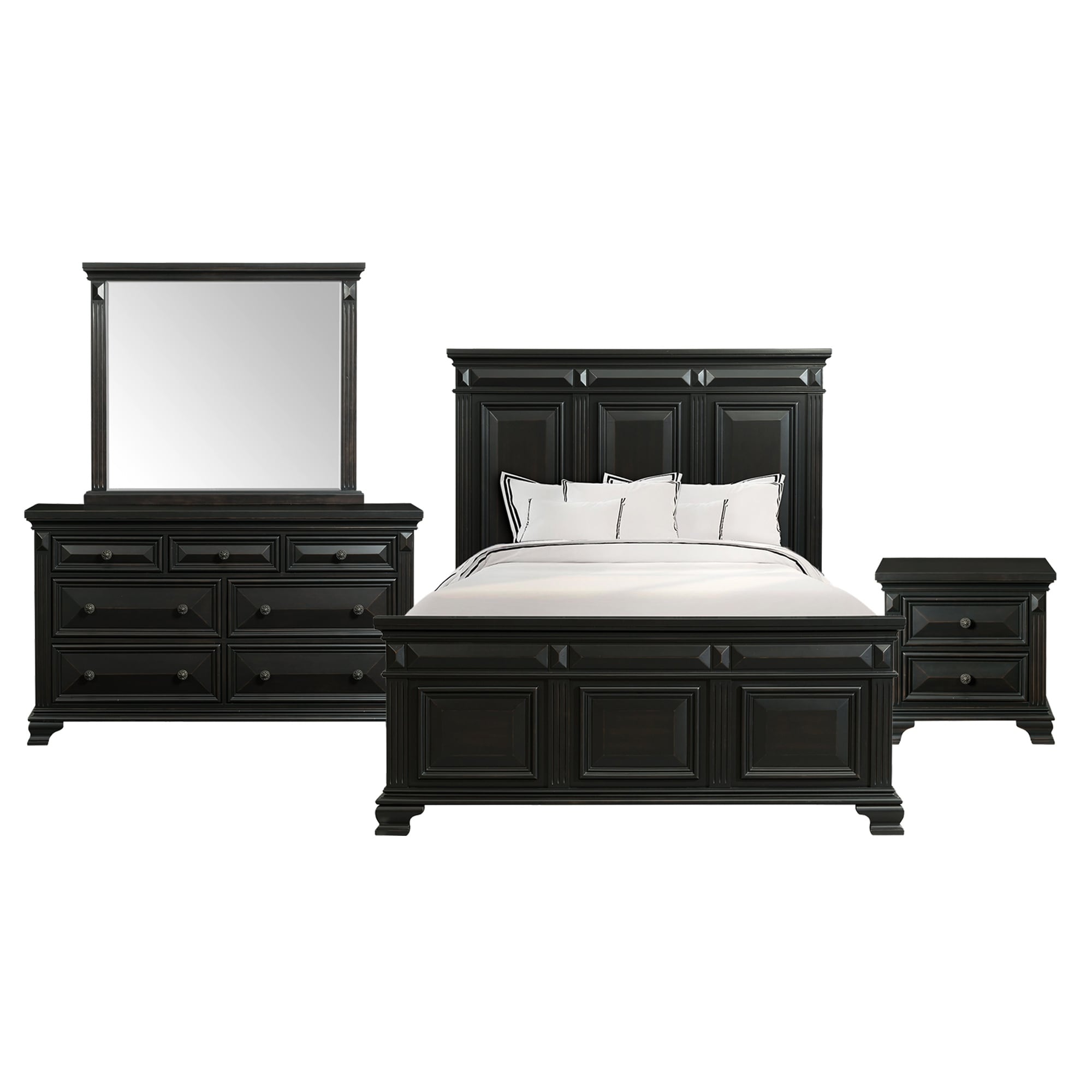 Picket House Furnishings Trent Queen Panel 4PC Bedroom Set - - 22106858