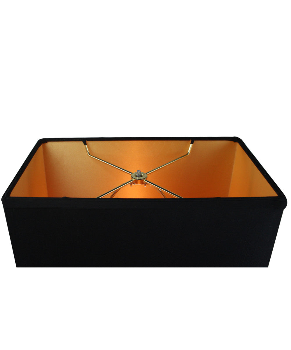 Softback Black Rectangular Drum Lampshade (16x10) (16x10) x 11