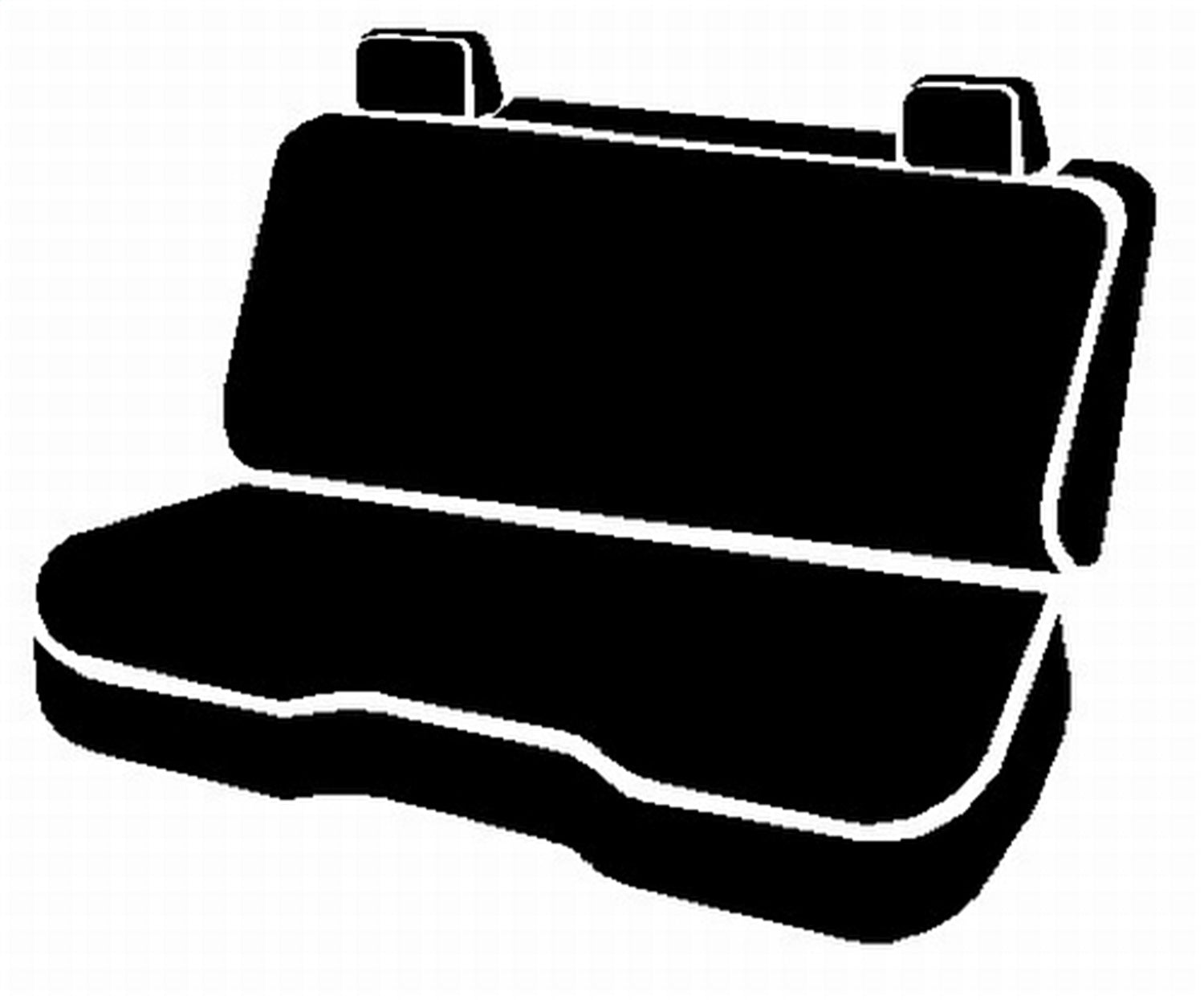 Fia Inc. SP82-95 BLACK FIASP82-95 BLACK 14-16 SILVERADO/SIERRA 1500/15-16 SILVERADO/SIERRA 2500/3500 REAR BENCH SEAT COVER W/ADJ HEAD BLK