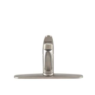 American Standard Colony Pro Single-Handle Standard Kitchen Faucet with Side Spray and Deck Plate in Stainless Steel 7074040.075