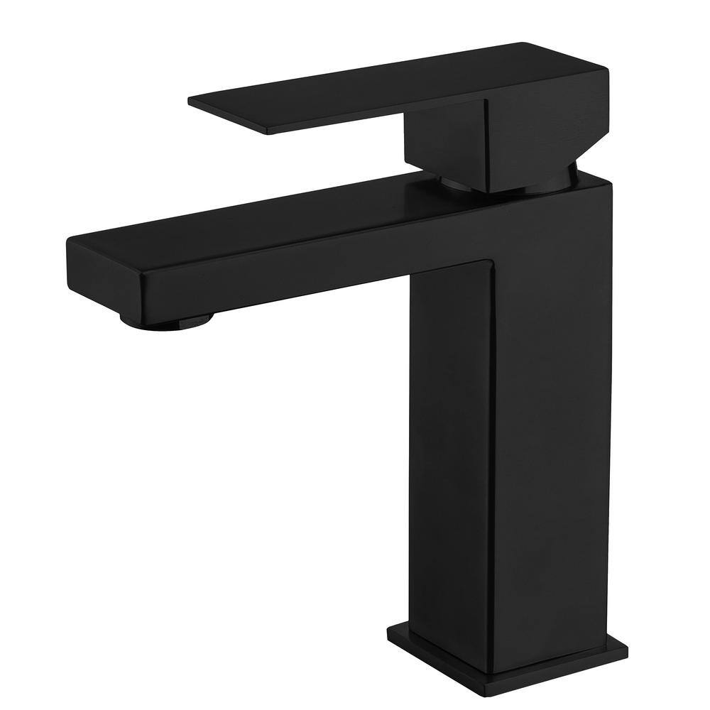 Luxurious Single Hole Single-Handle Bathroom Faucet in Matte Black YPG328