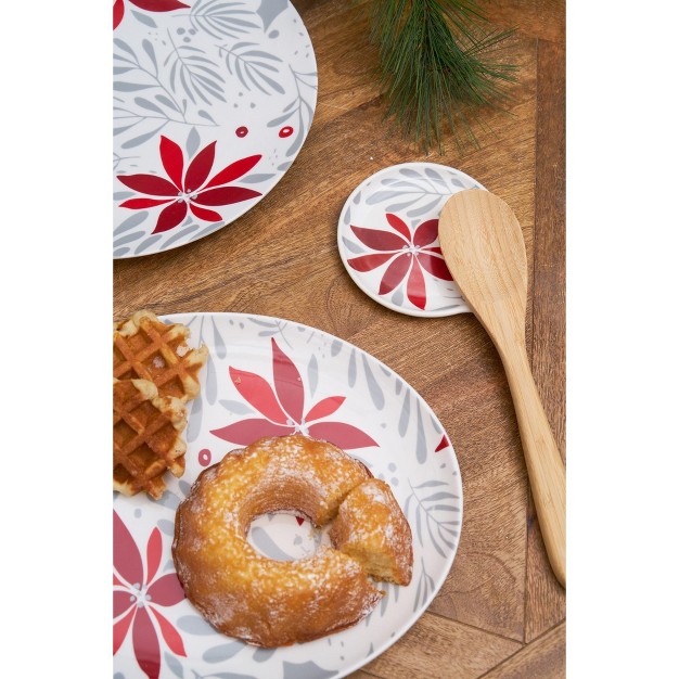 C amp f Home Poinsettia Christmas Spoon Rest