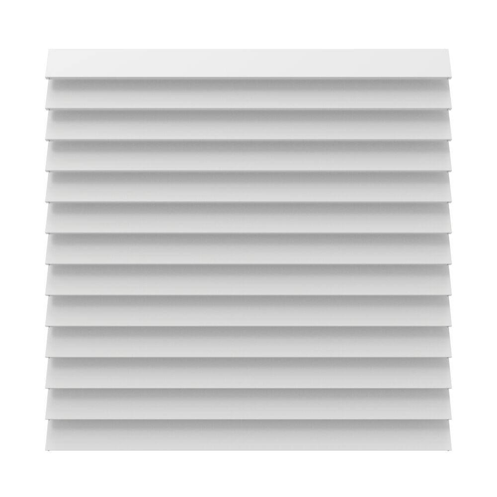 Barrette Outdoor Living Louvered 6 ft. x 6 ft. White Vinyl Fence Panel 73050573