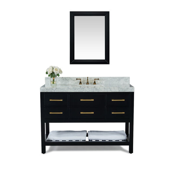 Elizabeth Black Onyx 48-Inch Vanity Console with Mirror