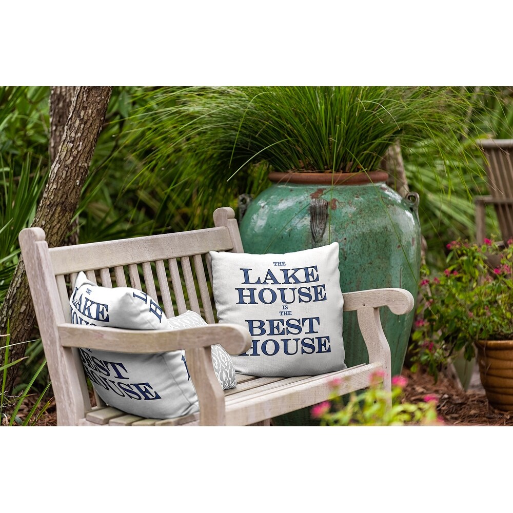 Lake House Best House Polyester Indoor/Outdoor Pillow