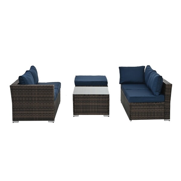 Patio Furniture，Outdoor Furniture，Seasonal PE Wicker Furniture，4 Set Wicker Furniture