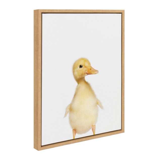 X 24 quot Sylvie Animal Studio Duck Framed Canvas By Amy Peterson Natural Kate amp Laurel All Things Decor