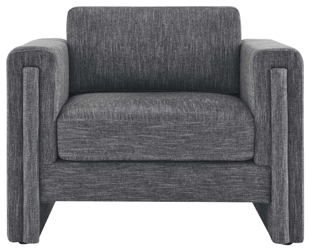 Visible Fabric Armchair   Gray   Transitional   Armchairs And Accent Chairs   by First of a Kind USA Inc  Houzz