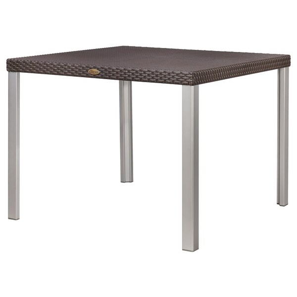 Oslo Resin AllWeather Dining Table with Aluminum Legs