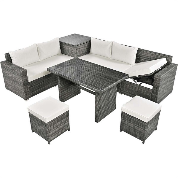 Outdoor 6Piece Rattan Sofa Set