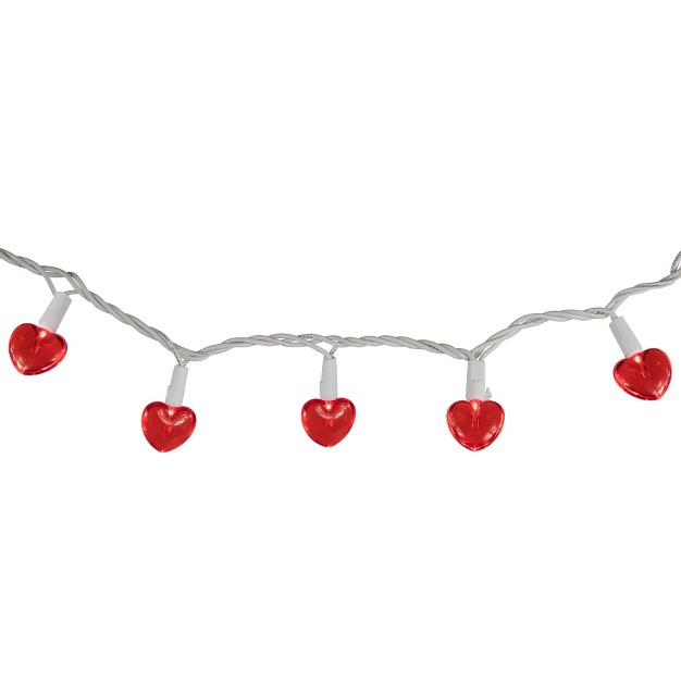 Northlight 20 count Red Led Mini Hearts Valentine x27 s Day Lights 4 75ft White Wire