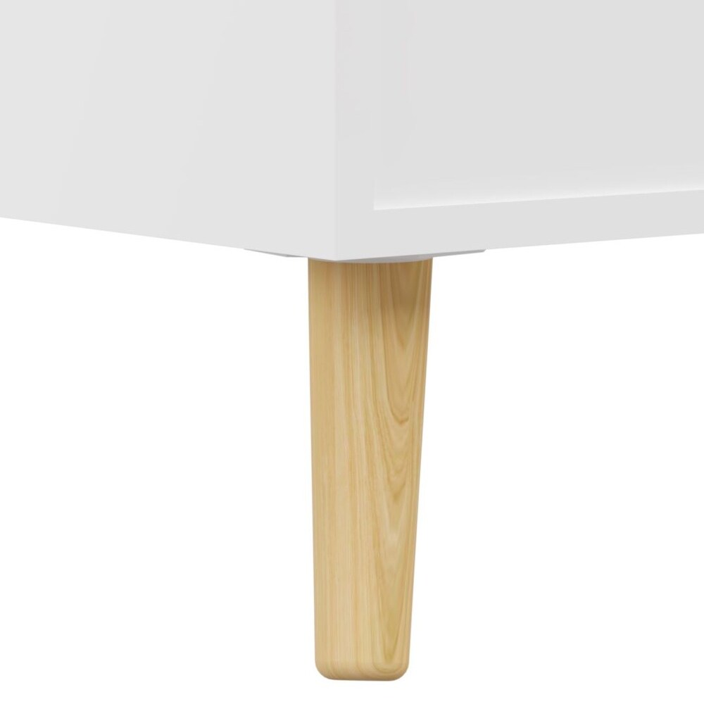 White 5 Cubbies Wooden Kids Open Bookcase and Toy Organizer