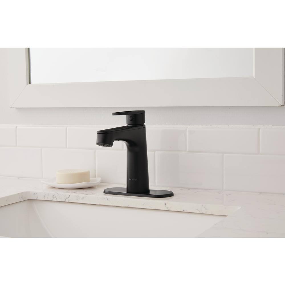 Glacier Bay Kendrick Single Hole Single-Handle Bathroom Faucet in Matte Black HD67095W-6310H