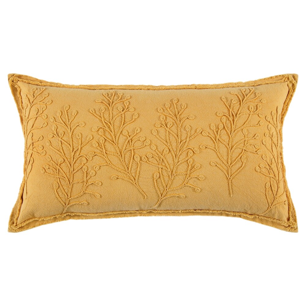 Rizzy Home Botanical Pattern Throw Pillow Cover