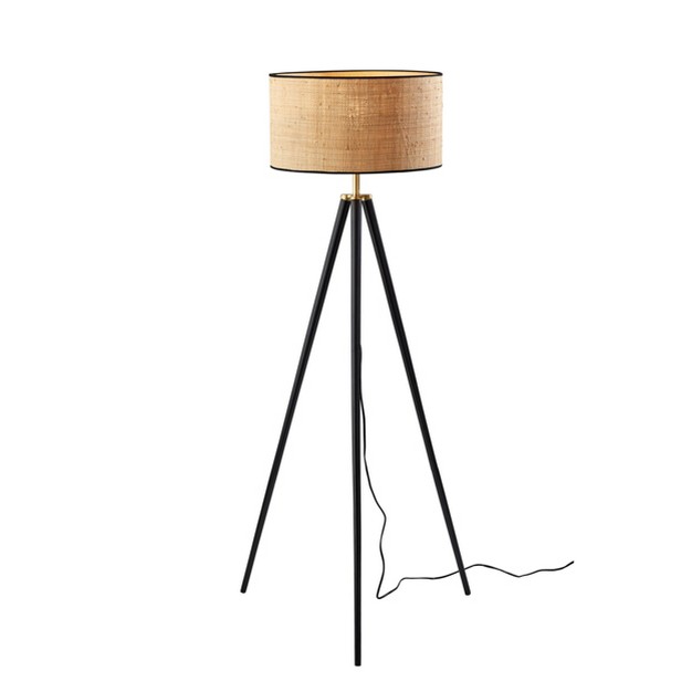 Jackson Floor Lamp Walnut Wood Adesso