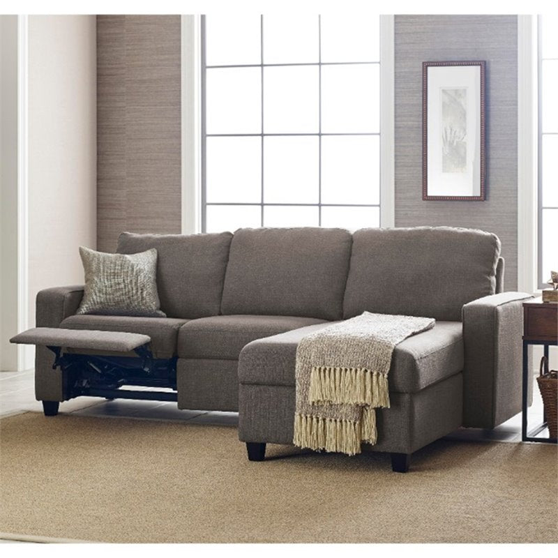 Pemberly Row Right Facing Reclining Sectional in Gray