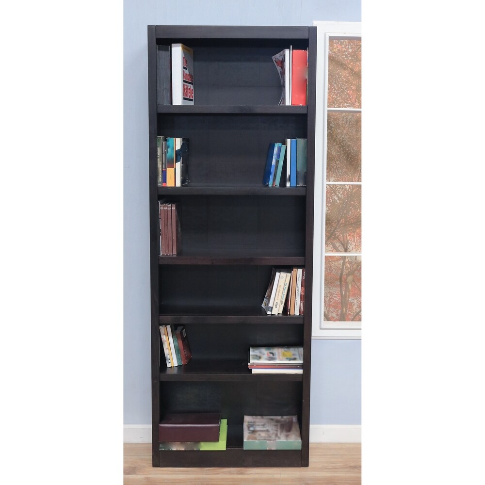 Concepts in Wood MI3084 Single Wide Bookcase  6 Shelves