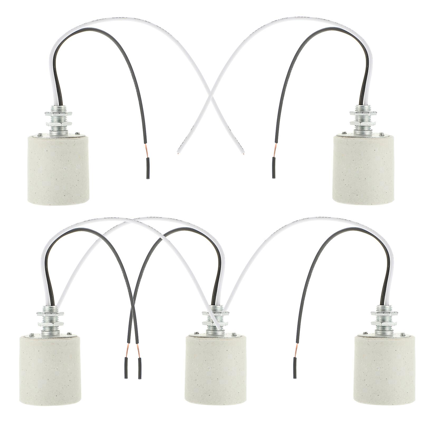 5pcs Light Sockets Screw Base Lamp Holder Replacement Light Bulb Socket Lamp Holder