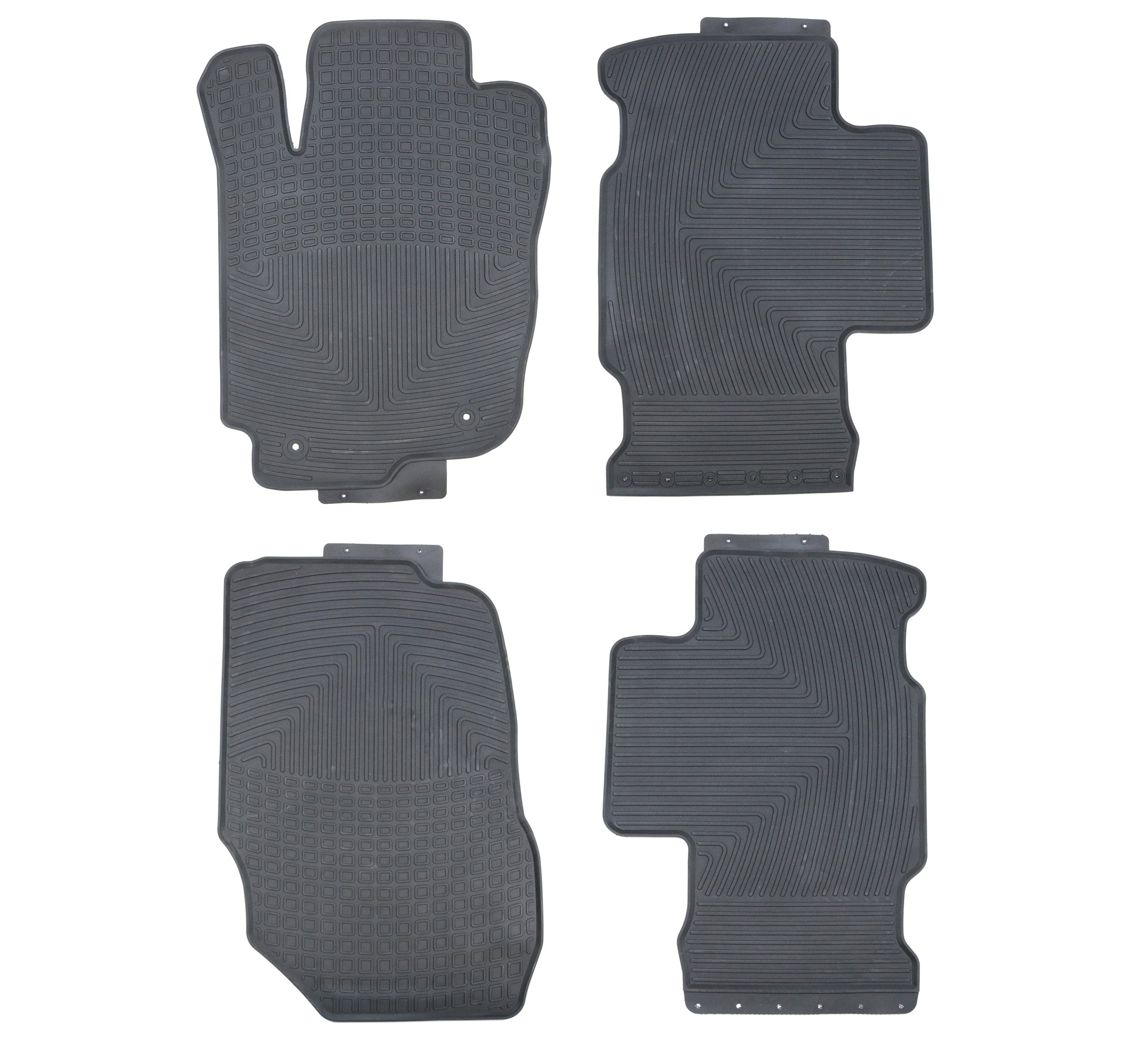 Black Rubber Floor All Weather Mats for 2013-2018 Toyota Rav4