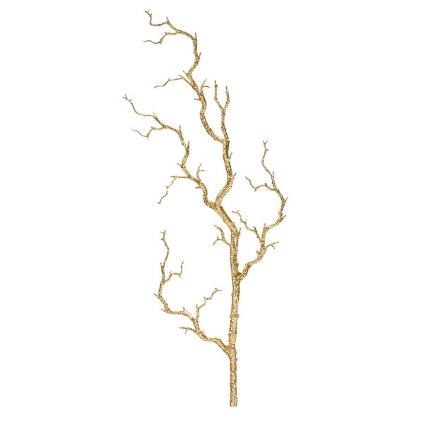 Glittered Gold Twig Branch (Set of 6)