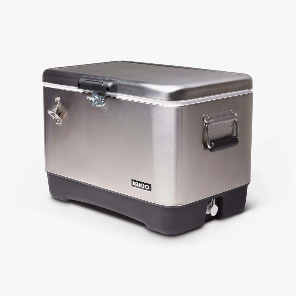 Igloo Classic Legacy 54 Hard Cooler Stainless Steel 54qt ;