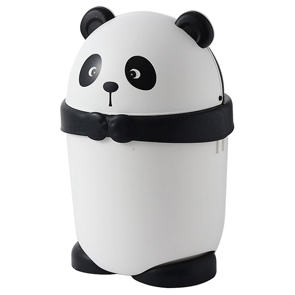 Lovely Mini Trash Bin Trash Container Cartoon Panda Garbage Can Cartoon Waste Can For Home