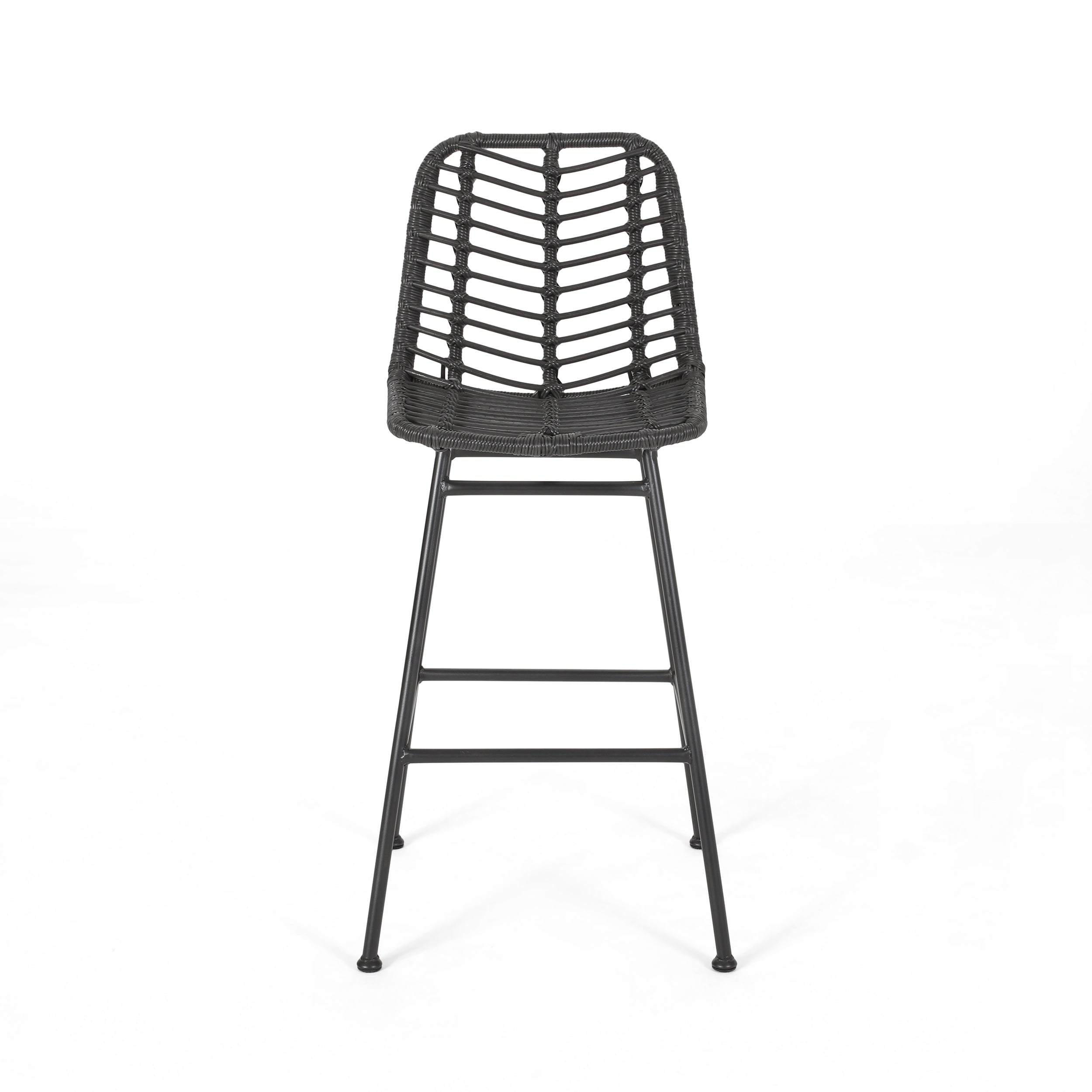 Jessie Outdoor Wicker Barstools (Set of 2)