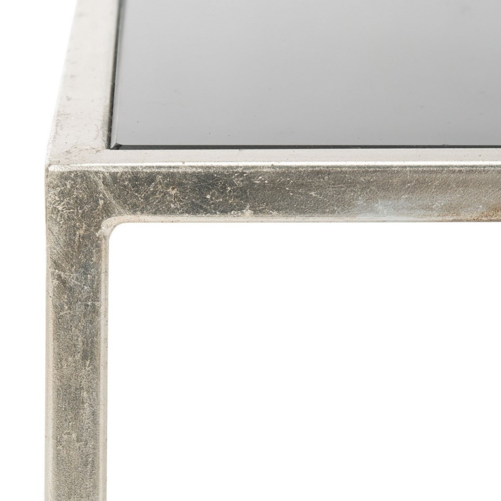 Jessie Silver Leaf Accent Table Silver/Black   Contemporary   Side Tables And End Tables   by AED Luxury Home Decor  Houzz