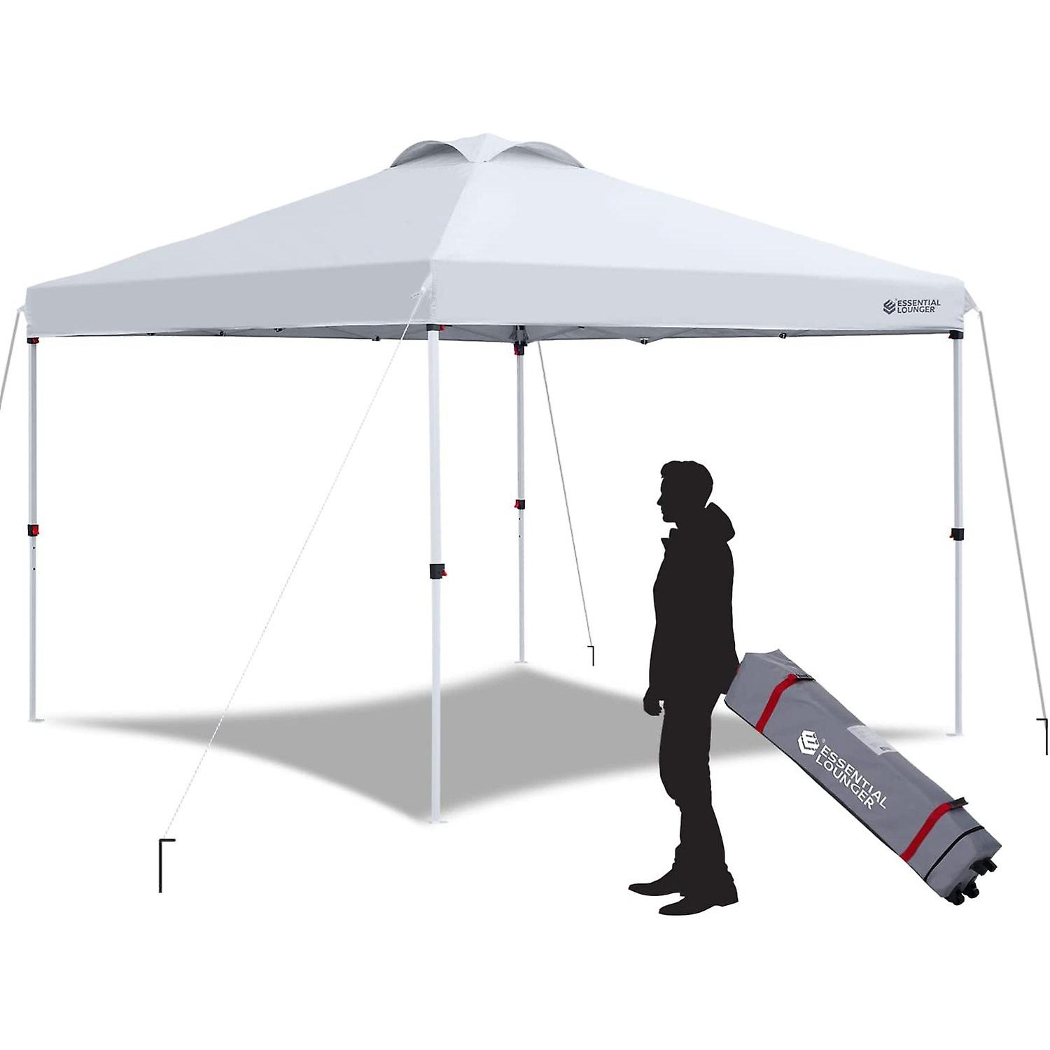 10x10 Pop Up Canopy Po Pup Tent， 10 By 10 Feet Sun Shade Easy Up Canopy Tent With Roller Bag，4 Sandbags And 8 Stakes， Height Adjustable Heavy Duty Rai