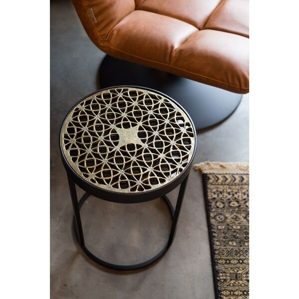 Dutchbone Sari Geometric Pattern Top Accent Table