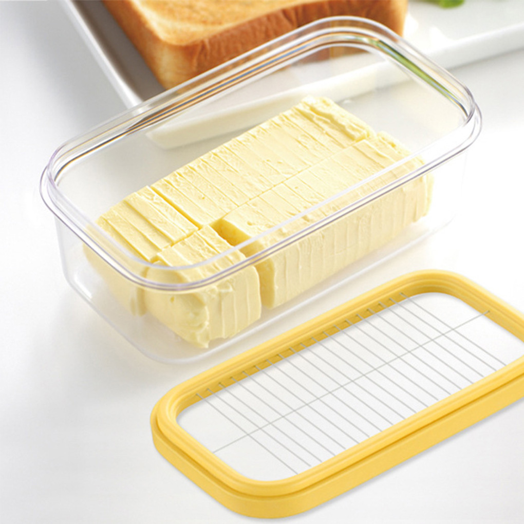 Dido Butter Box with Lid Stainless Steel Dish Cheese Slicing Fresh Keeping Sealed Rectangle Storage Container