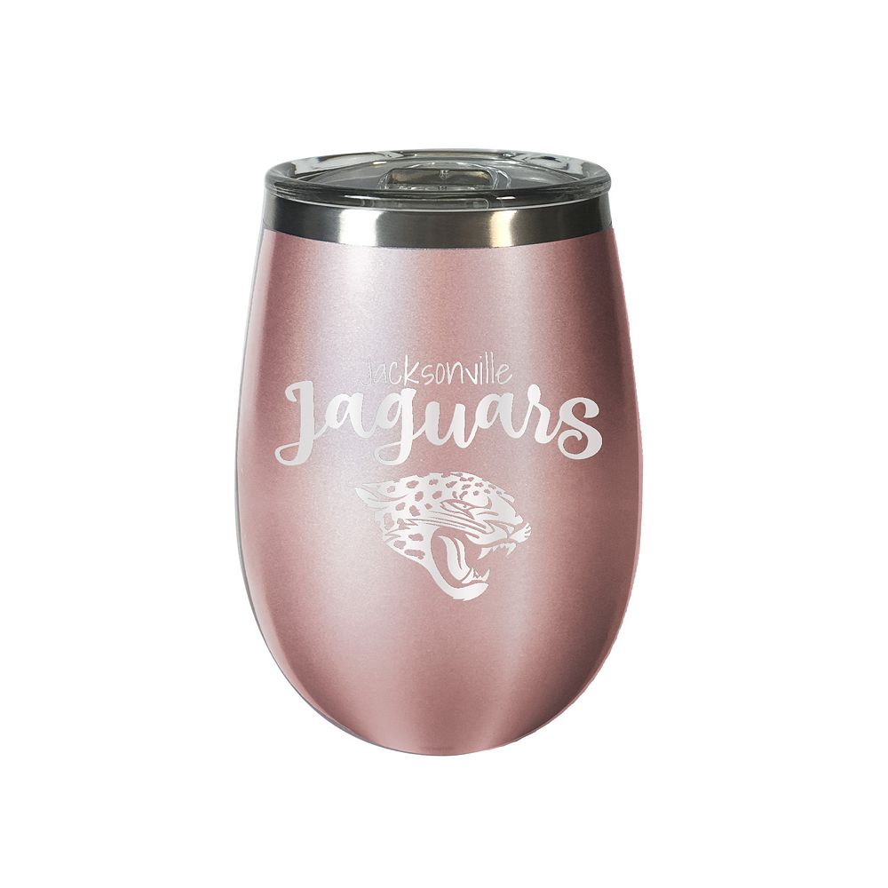 Jacksonville Jaguars 12 oz Rose Gold Finish Vacuum Insulated NFL Wine Tumbler