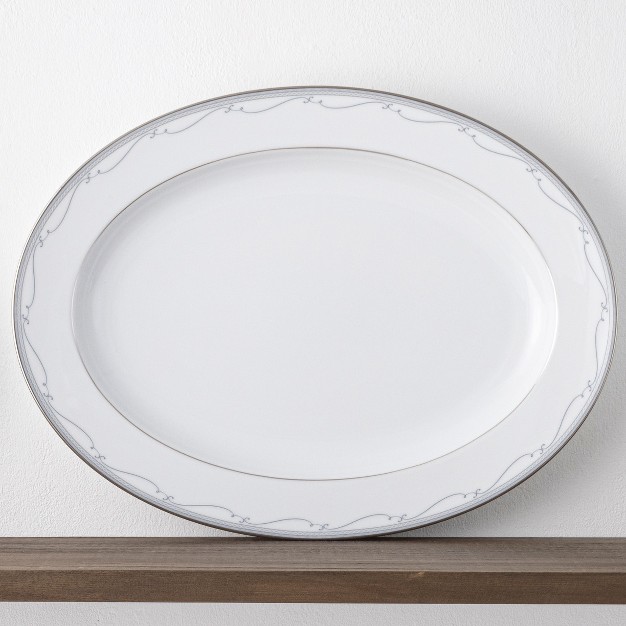 Noritake Satin Flourish Large Oval Platter